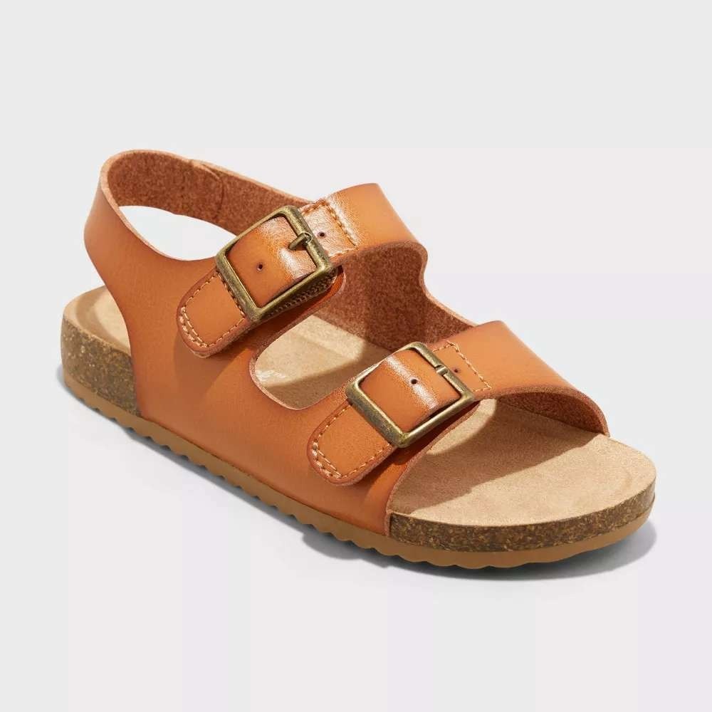 Toddler Cat & Jack Reagan Footbed Sandals Cognac 5T New‎ With Tags
